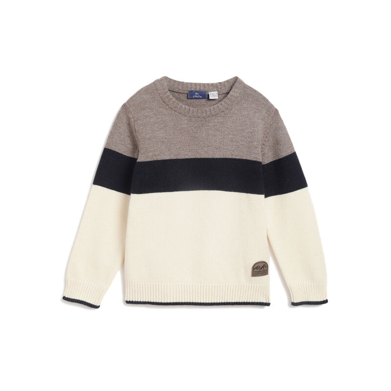 Boys Light Natural Colorblocked Pullover image number 0